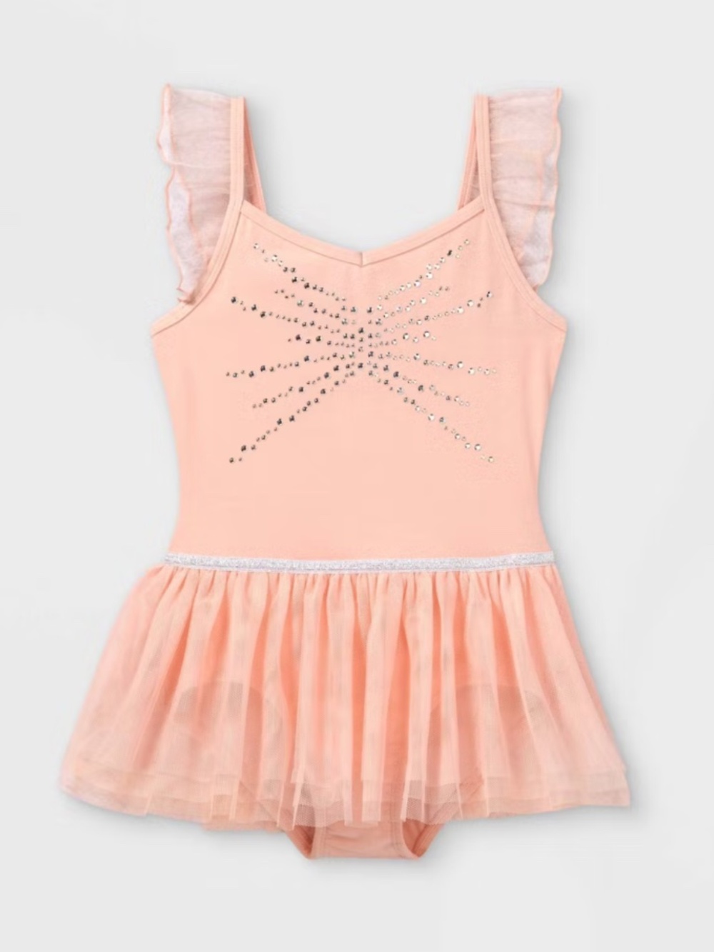 Girls' Dancewear Cami Flutter Sleeve Leotard with Skirt - Cat & Jack Pink M